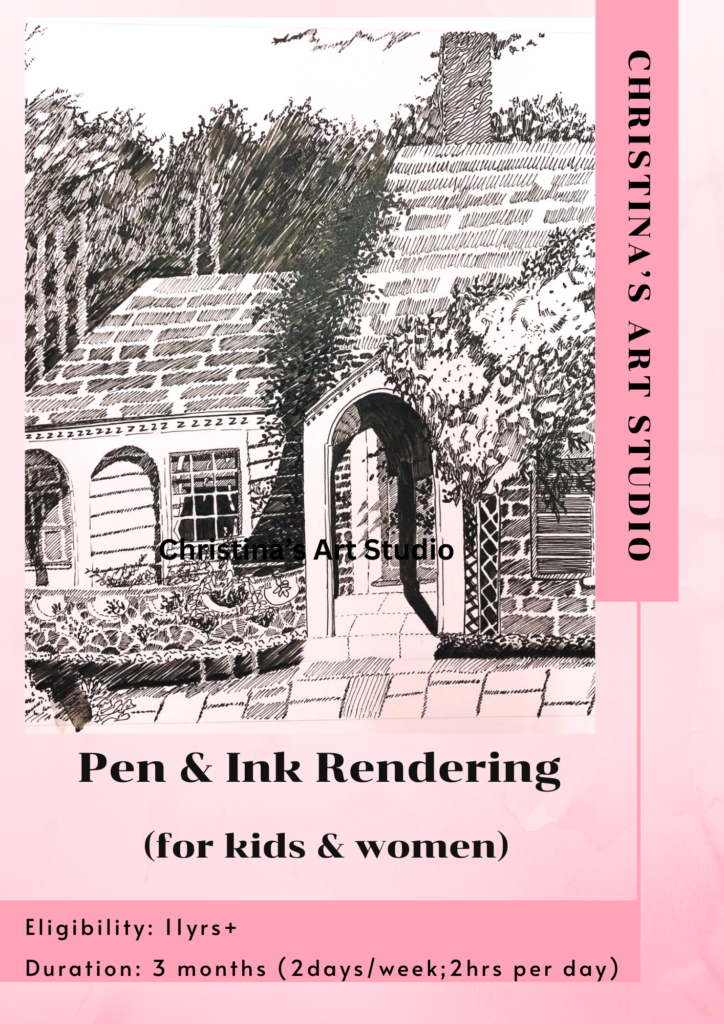 Pen-Drawing-Art-Classes-In-Chennai-At-Christinas-Art-Studio-For-Kids-Women-Kilpauk